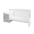 Bed TREND PLUS NEW white+artwood Bed TREND PLUS NEW white /baby bed+cupboard/